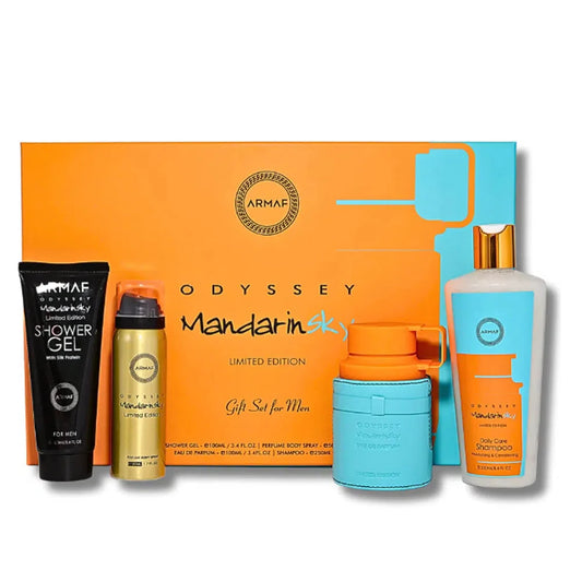 Armaf Odyssey Mandarin Sky EDP (M) / 4 Pc SP 100ml; BS 50ml; SG 100ml; Shampoo 250ml